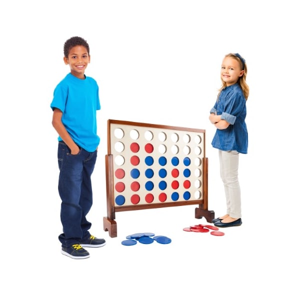 Toy Time 4-In-A-Row-Giant Classic Wooden Toy for Indoor and Outdoor Strategy and Skill Game for Kids/ Adults 571008SRH - main